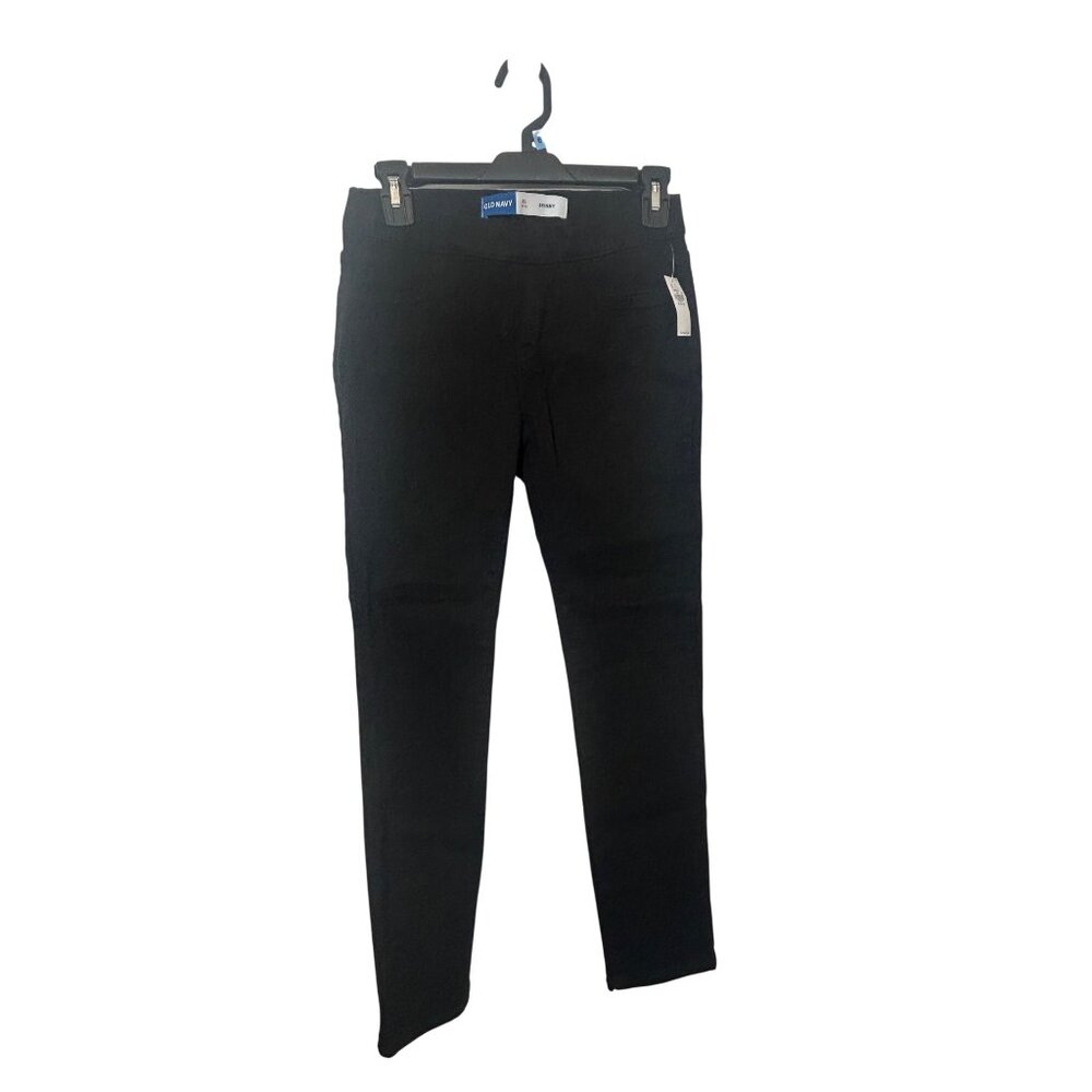Old Navy Girls’ Black Skinny Jeans Denim XL 14-16 Dark Pull On Straight Pockets